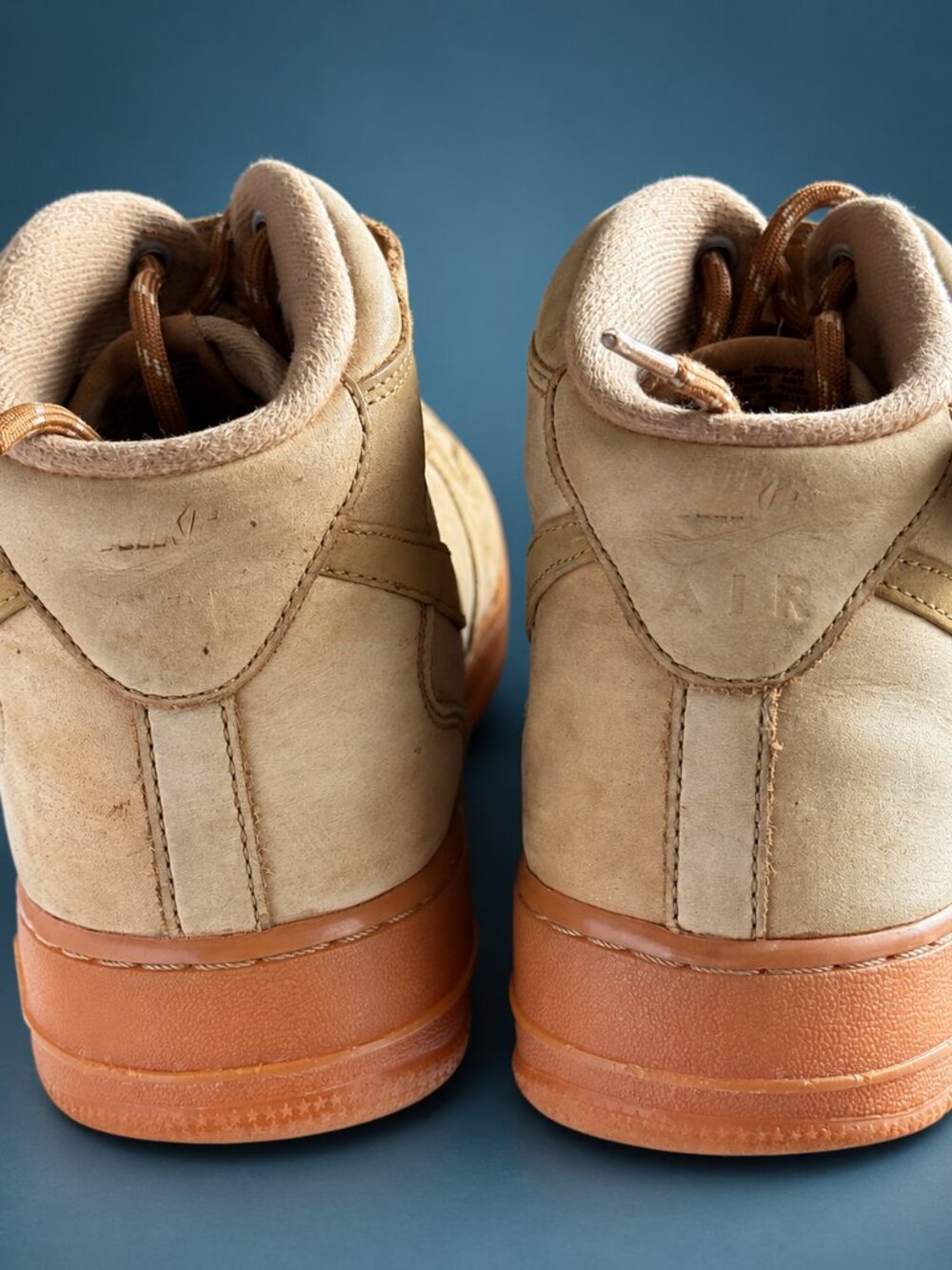 Nike Air Force 1 High Flax Wheat Men's 10.5 Gum - Picture 3 of 6